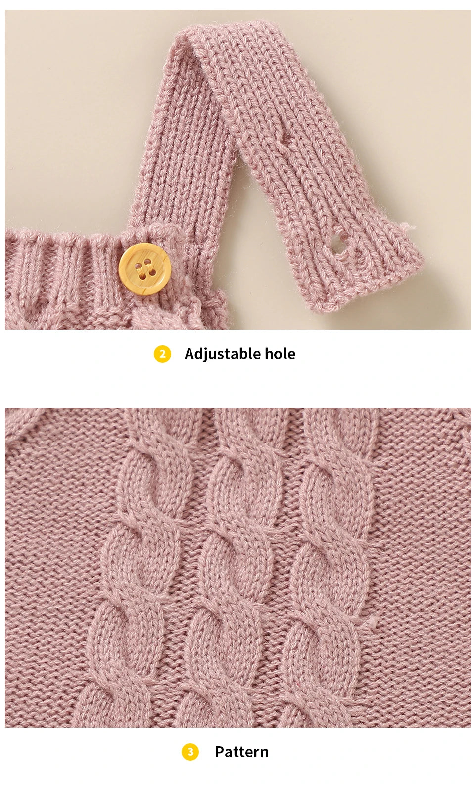 Infant Boys & Girls Knitted Sleeveless Romper - Solid Color Jumpsuit for Newborns, Babies (0-18m) - Cozy Fall & Winter Outfit - SweetPeaShop