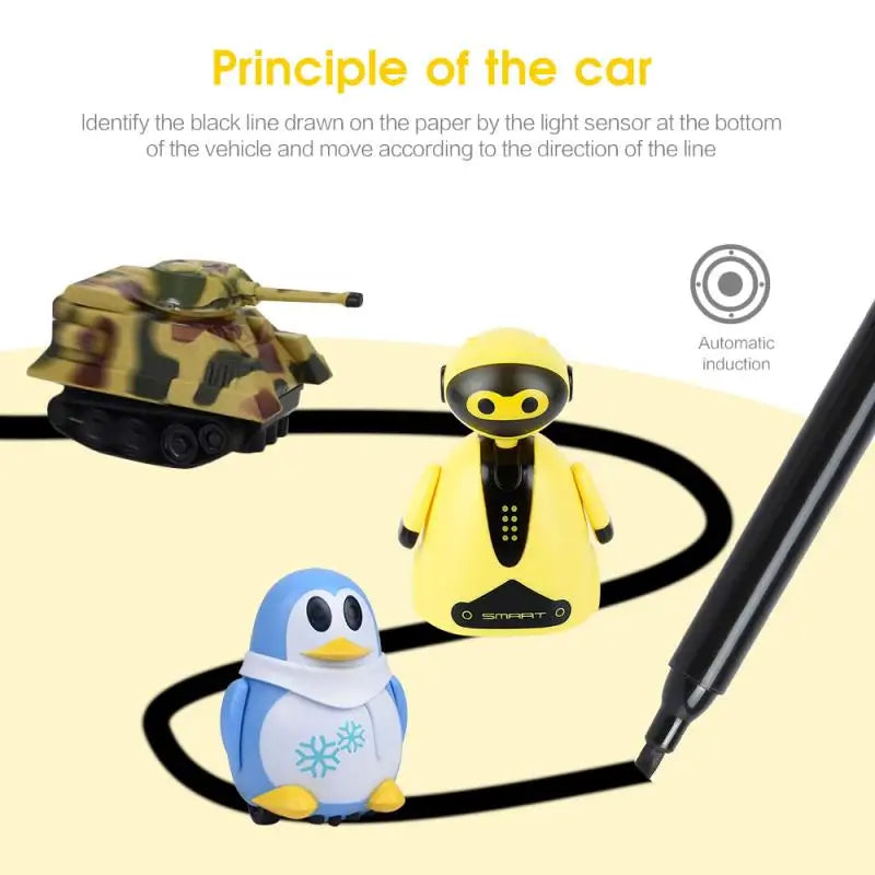 Draw Lines Follow Toy – Creative Inductive Electric Robot Car - SweetPeaShop