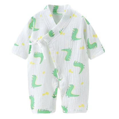 Baby Muslin Cotton Long Sleeve Romper - Unisex Newborn Jumpsuit - SweetPeaShop