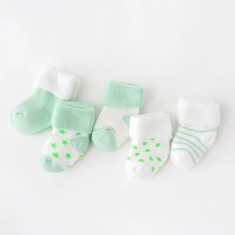 5-Pair Set: Baby Winter Warm Socks - Thick, Cozy, and Perfect for Cold Weather - SweetPeaShop