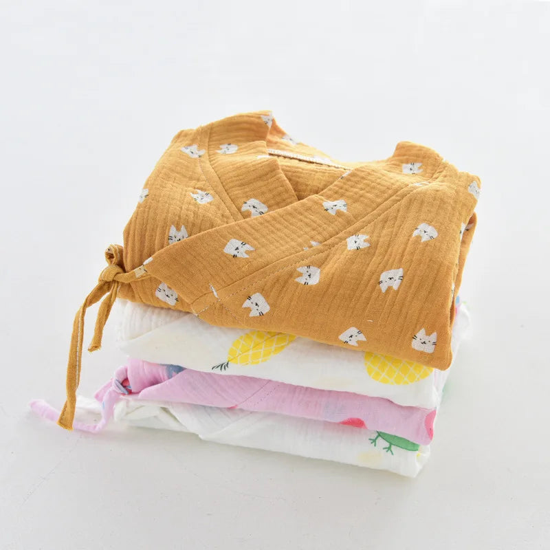 Baby Muslin Cotton Long Sleeve Romper - Unisex Newborn Jumpsuit - SweetPeaShop