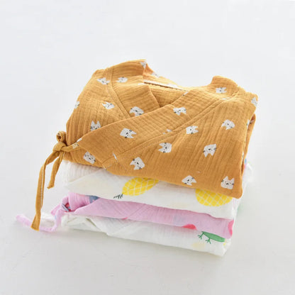 Baby Muslin Cotton Long Sleeve Romper - Unisex Newborn Jumpsuit - SweetPeaShop