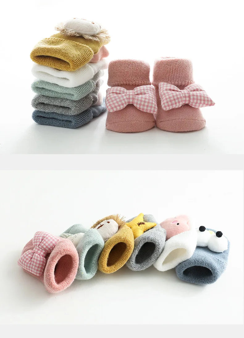 Cozy Cartoon Baby Socks - Anti-Slip Soft Cotton Floor Socks - SweetPeaShop