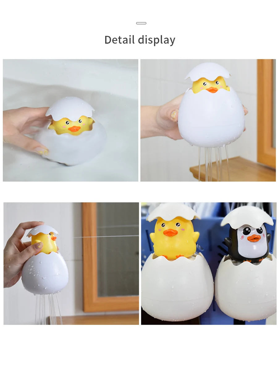 Baby Bathing Toy – Cute Duck Penguin Egg Water Spray Sprinkler – SweetPeaShop Exclusive