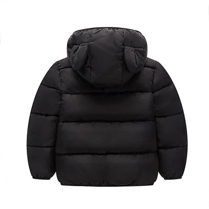 Winter Snow Suit for Kids - 3D Ear Hooded Down Jacket (0-3 Years) | Unisex Baby Boys & Girls Coat - SweetPeaShop