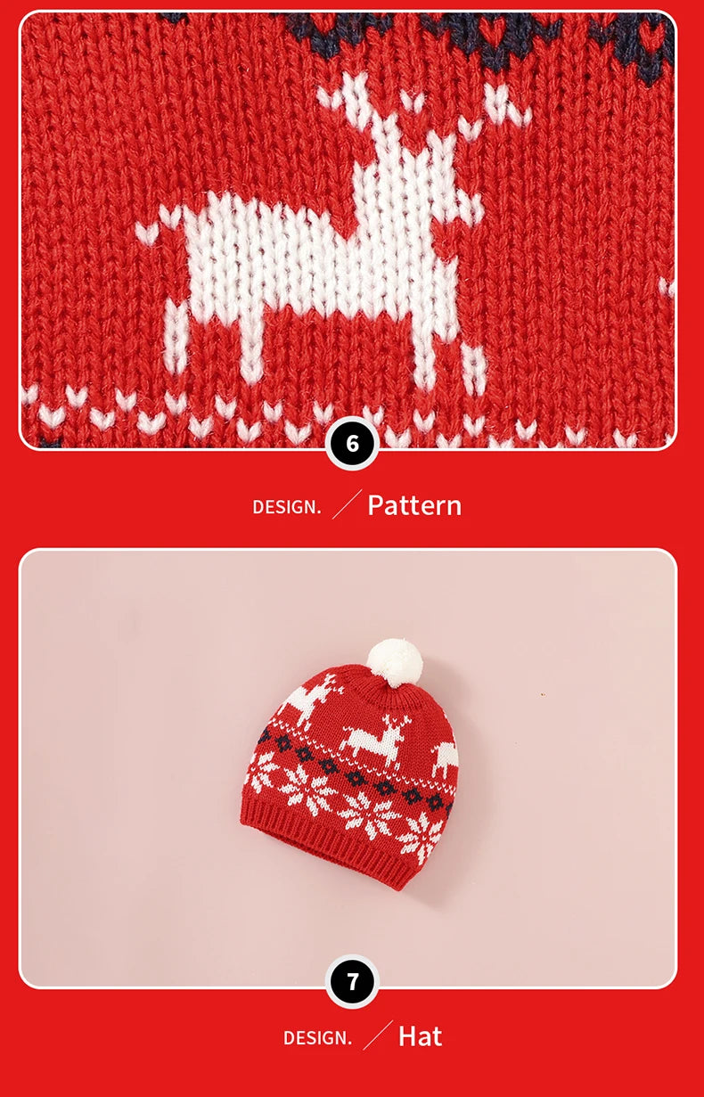 Christmas Baby Elk Romper & Hat Set - SweetPeaShop Exclusive - SweetPeaShop