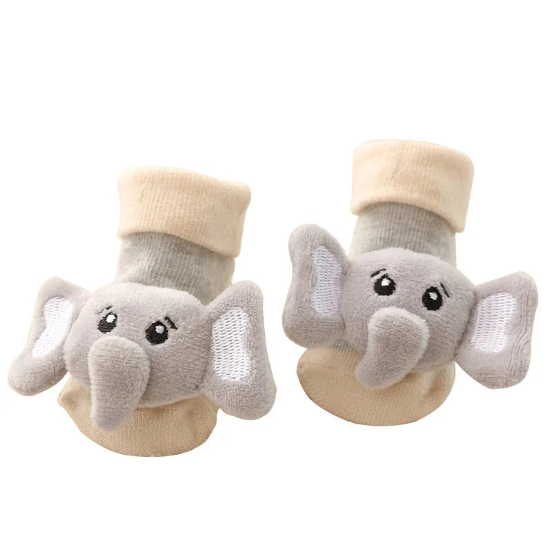 Winter Velvet Baby Socks – Non-Slip Warm Footwear for Newborns & Toddlers - SweetPeaShop