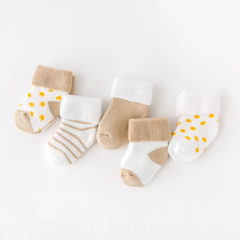 5-Pair Set: Baby Winter Warm Socks - Thick, Cozy, and Perfect for Cold Weather - SweetPeaShop