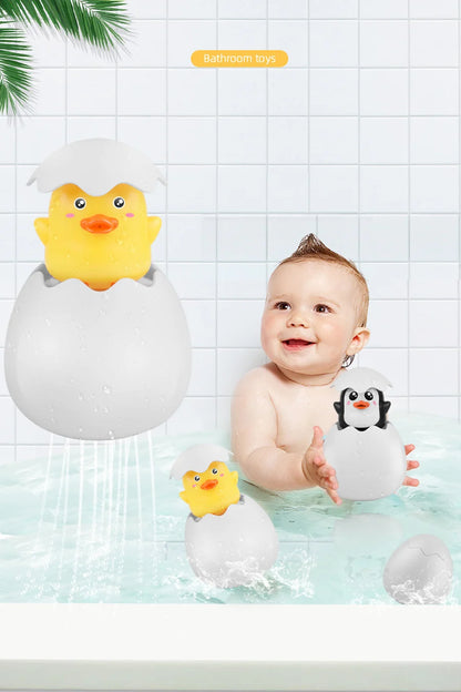 Baby Bathing Toy – Cute Duck Penguin Egg Water Spray Sprinkler – SweetPeaShop Exclusive