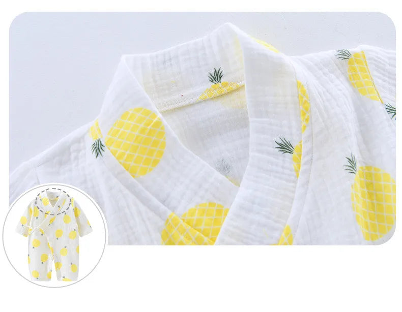 Baby Muslin Cotton Long Sleeve Romper - Unisex Newborn Jumpsuit - SweetPeaShop