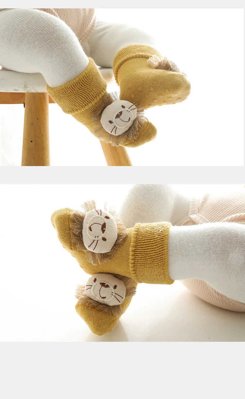 Cozy Cartoon Baby Socks - Anti-Slip Soft Cotton Floor Socks - SweetPeaShop