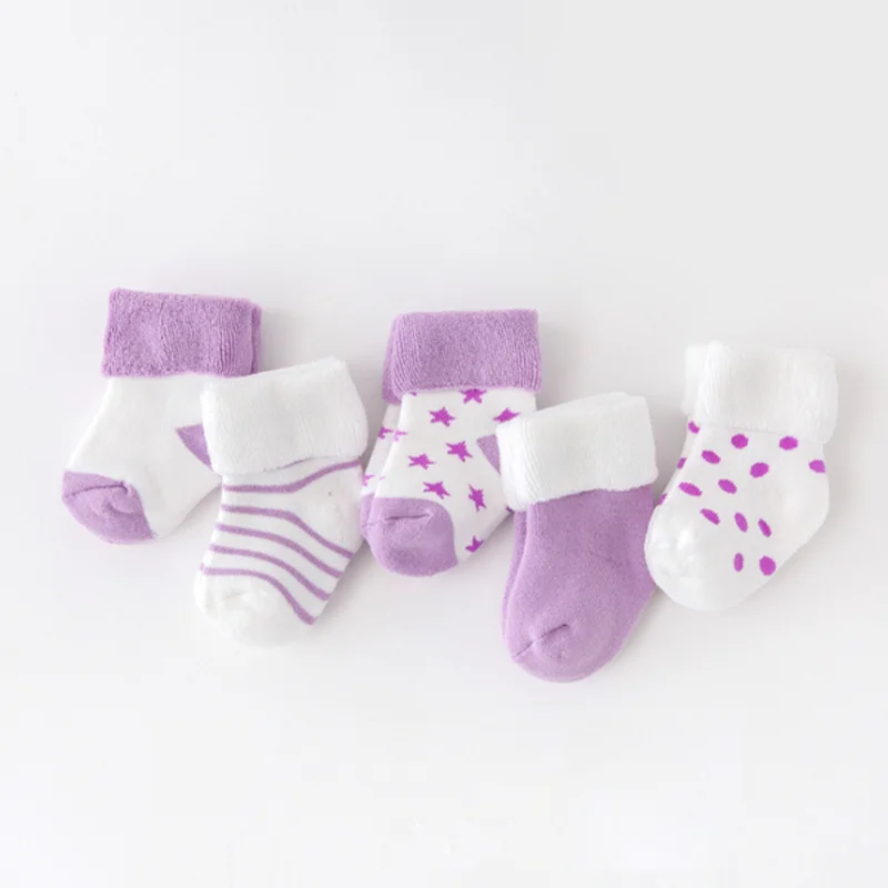 5-Pair Set: Baby Winter Warm Socks - Thick, Cozy, and Perfect for Cold Weather - SweetPeaShop