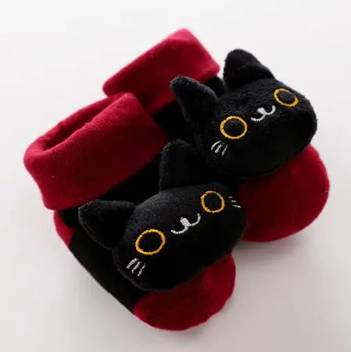 Winter Velvet Baby Socks – Non-Slip Warm Footwear for Newborns & Toddlers - SweetPeaShop