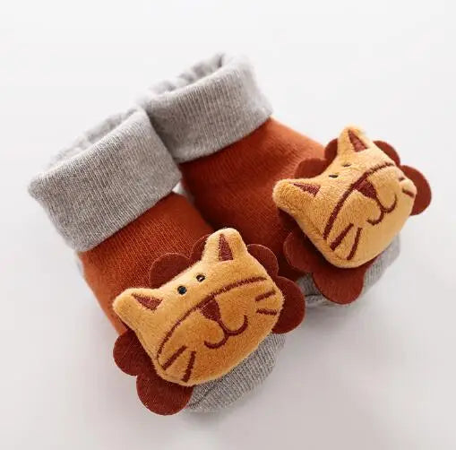 Winter Velvet Baby Socks – Non-Slip Warm Footwear for Newborns & Toddlers - SweetPeaShop