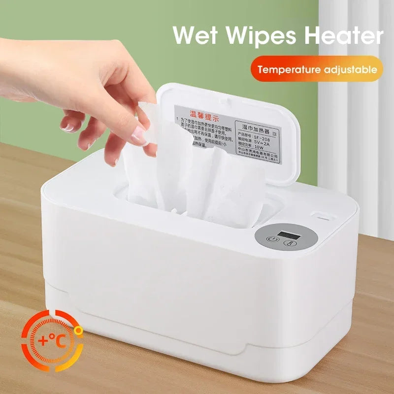 Portable USB Baby Wipe Warmer with LED Display – Perfect for Home & Trave - SweetPeaShop