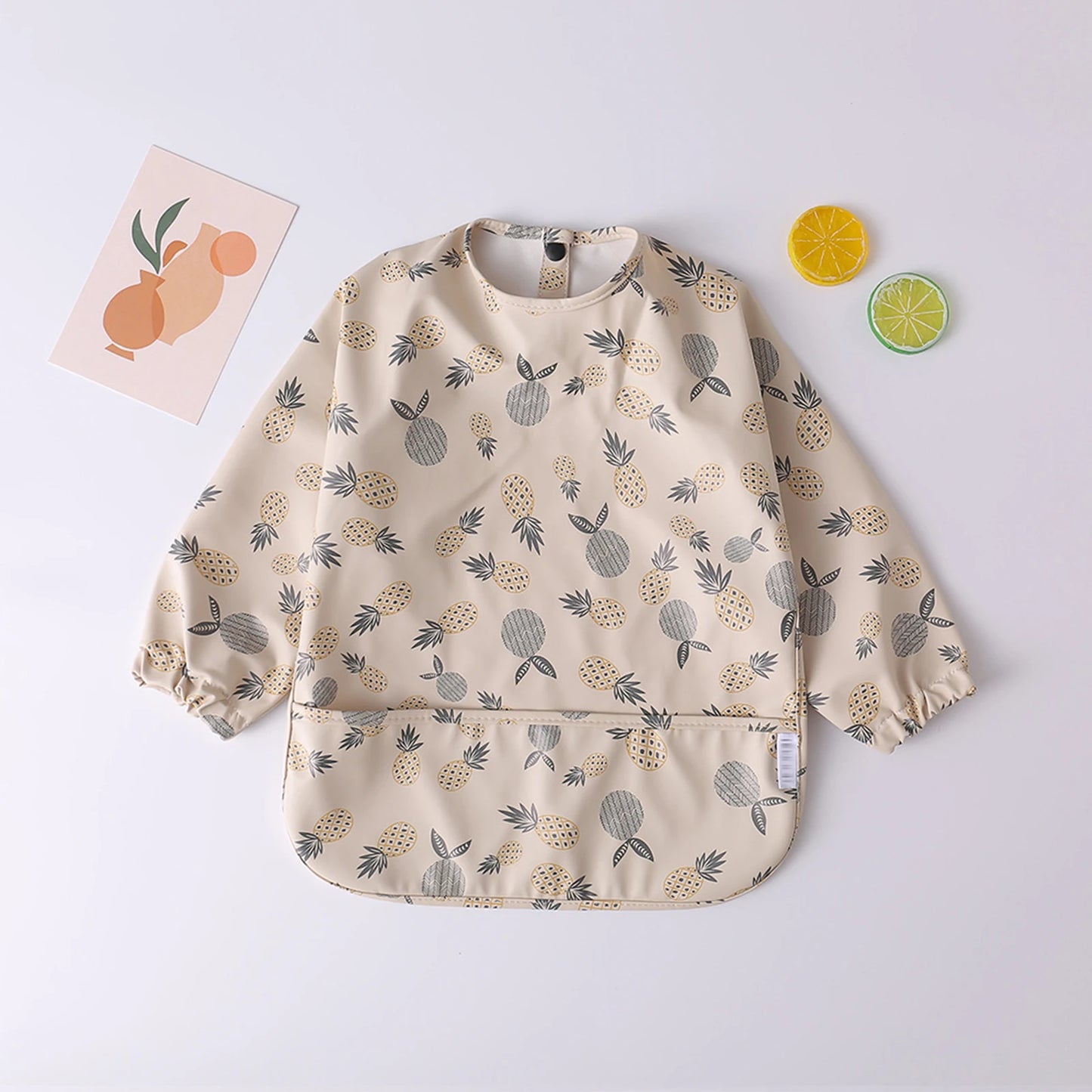 Long-Sleeve Waterproof Baby Bib with Pocket – SweetPeaShop Exclusive