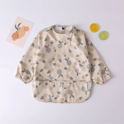 Long-Sleeve Waterproof Baby Bib with Pocket – SweetPeaShop Exclusive