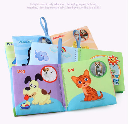 Baby Soft Cloth Animal Family 3D Cognitive Book - SweetPeaShop