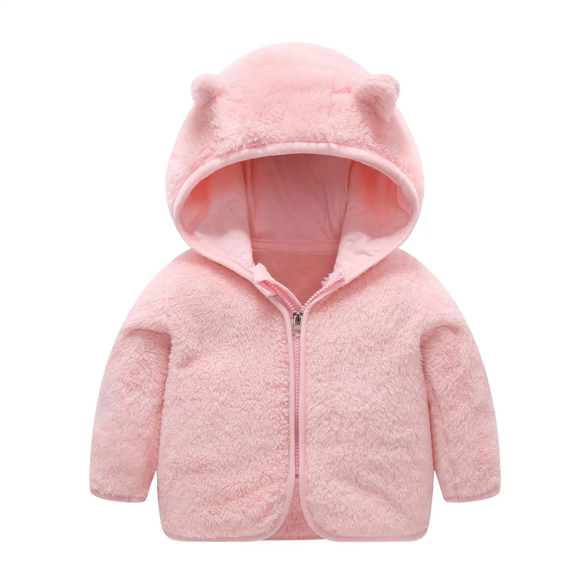 Baby Bear Ears Fleece Jacket - Winter Warmth Outerwear for Toddlers (0-2 Years) - SweetPeaShop