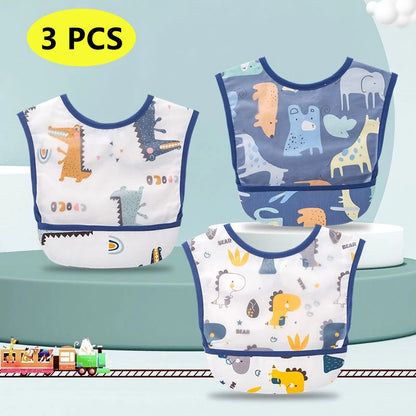 Toddler Waterproof Bib and Smock with Pocket – Feeding & Art Apron