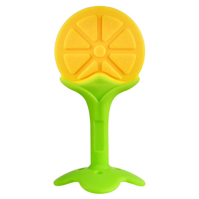 Baby Silicone Training Toothbrush - BPA Free Banana Shape Teething Ring & Chew Toy - SweetPeaShop