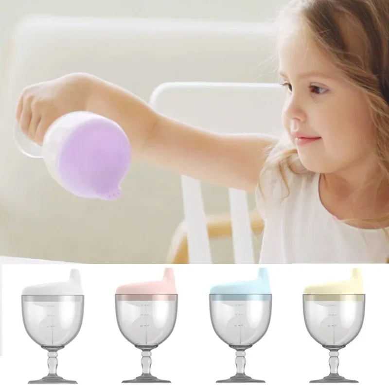 Elegant Wine Glass Baby Bottle – Inspired Infant Feeding Goblet for Effortless Milk Drinking - SweetPeaShop