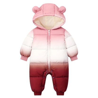 Newborn Baby Winter Warm Hooded Down Romper Jacket Snowsuit – SweetPeaShop Exclusive