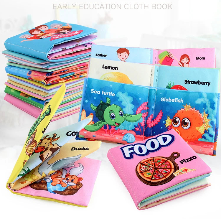 Baby Soft Cloth Animal Family 3D Cognitive Book - SweetPeaShop