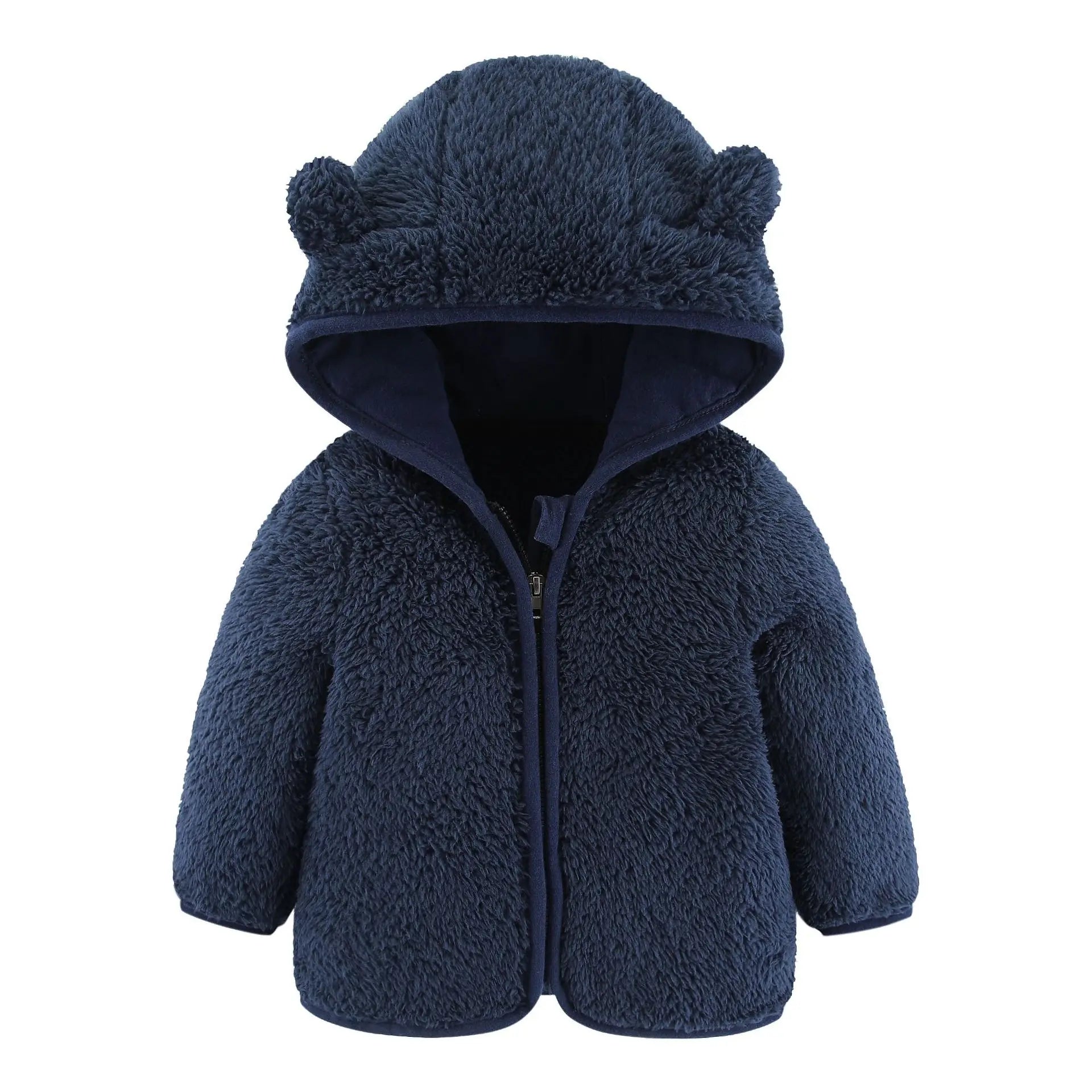 Baby Bear Ears Fleece Jacket - Winter Warmth Outerwear for Toddlers (0-2 Years) - SweetPeaShop