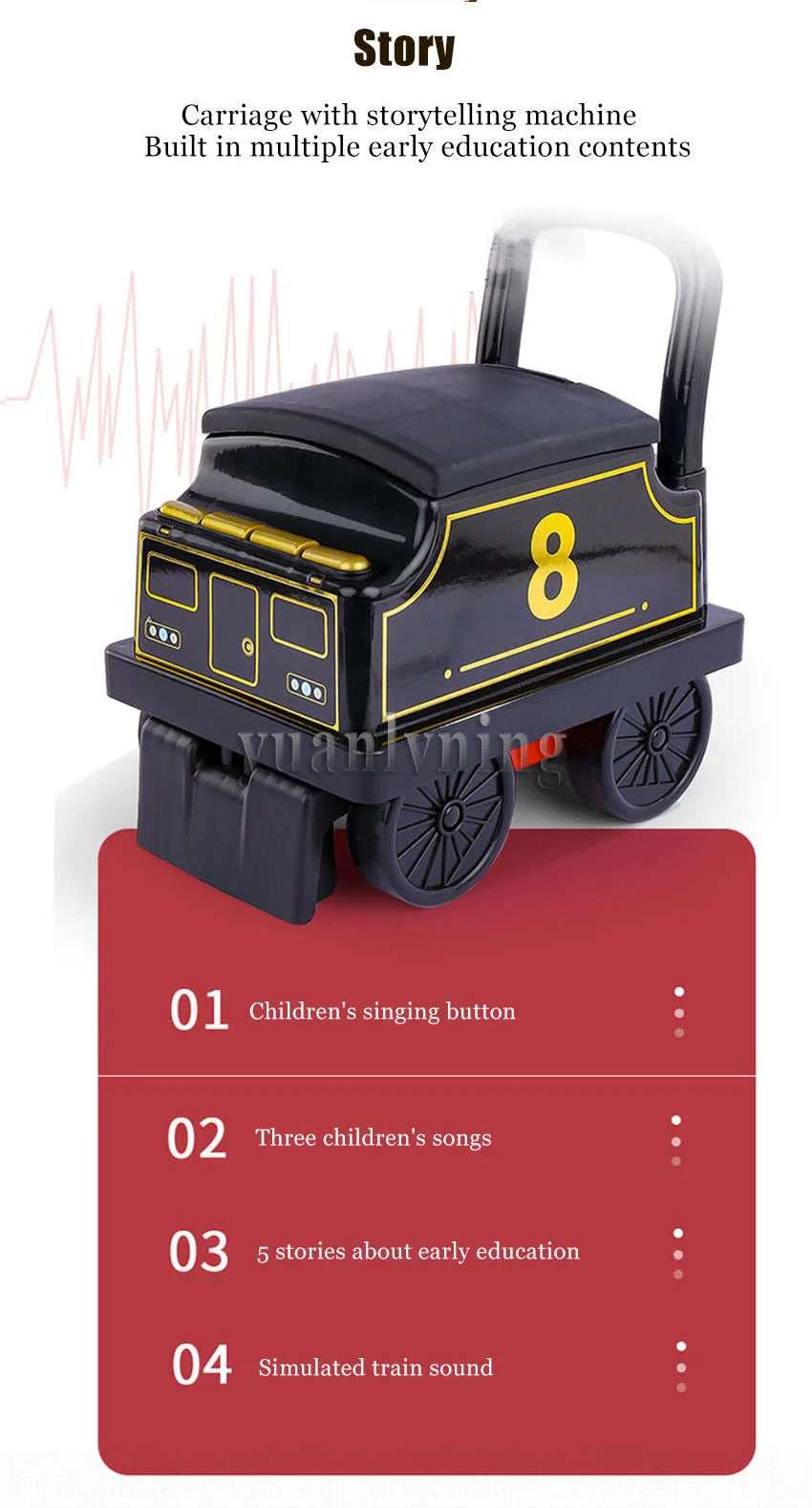 Child Electric Train Riding Toy with Rail Car Set – Perfect Christmas Gift for Kids - SweetPeaShop