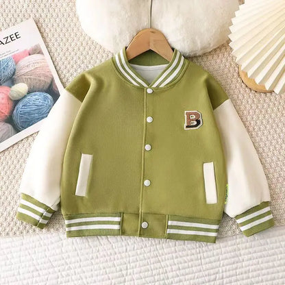 Kids Baseball Letter Jacket - SweetPeaShop Exclusive - SweetPeaShop