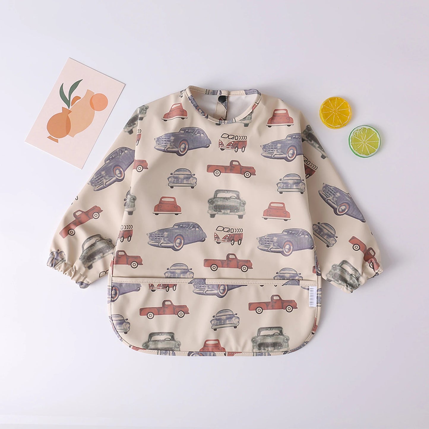 Long-Sleeve Waterproof Baby Bib with Pocket – SweetPeaShop Exclusive