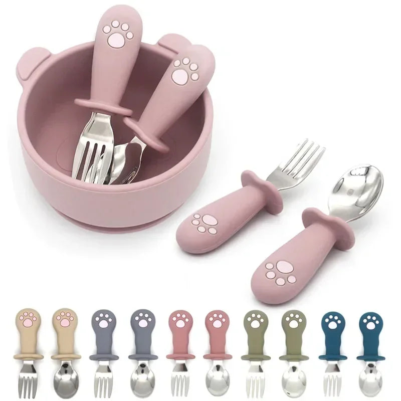 Baby Cartoon Tableware Set - Toddler-Friendly Cutlery - SweetPeaShop