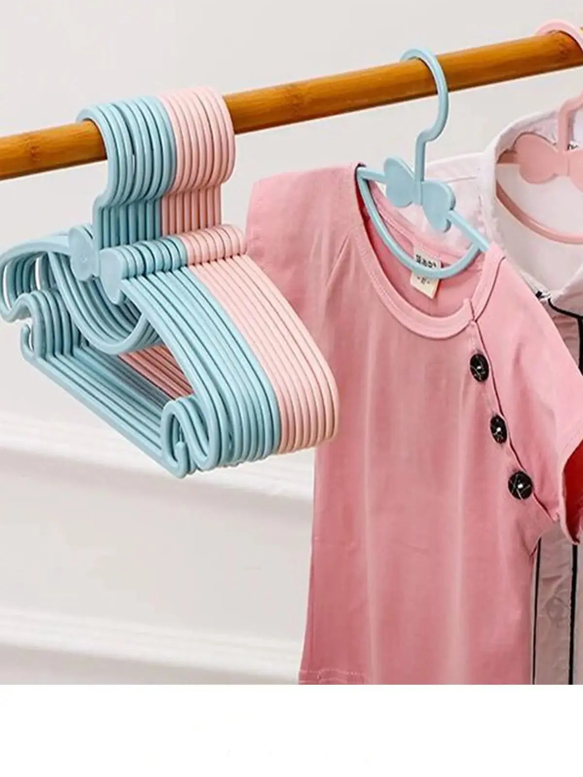 10Pcs Baby Hangers - Non-Slip Kids Baby Clothes Hangers for Infant Pants Perfect Organization for Stress-Free Moms