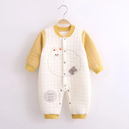 Cozy Cotton Baby Romper - Autumn & Winter Warmth - SweetPeaShop Exclusive