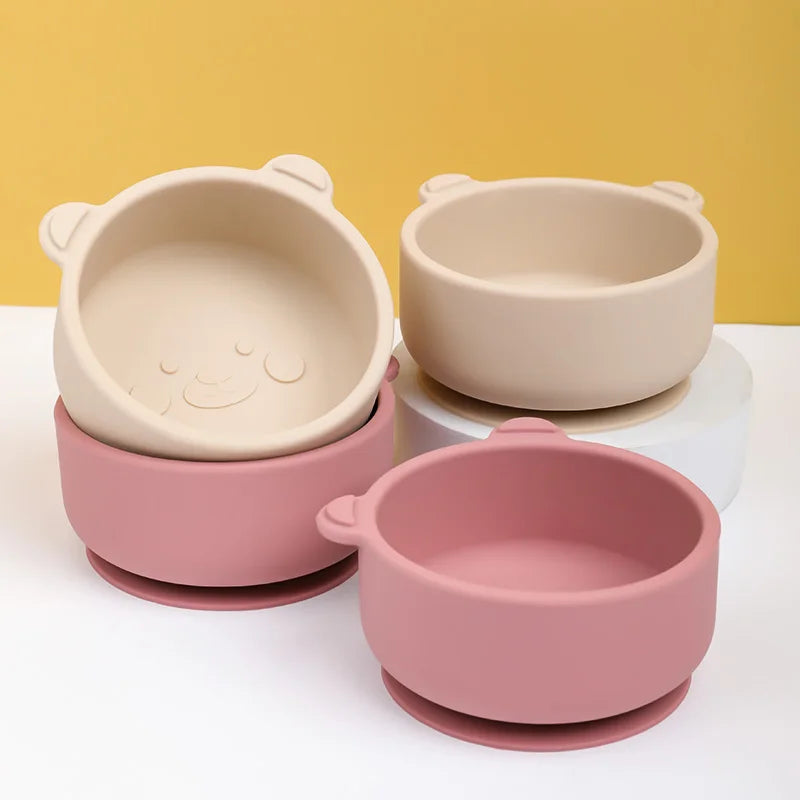 BPA-Free Silicone Baby Feeding Set - Non-Slip Bowl & Spoon 2-Piece Set - SweetPeaShop