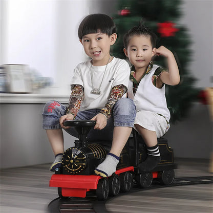 Child Electric Train Riding Toy with Rail Car Set – Perfect Christmas Gift for Kids - SweetPeaShop