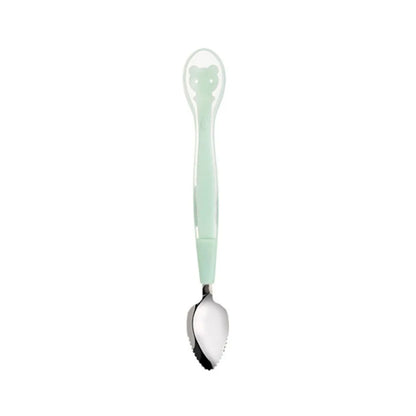 Serrated Stainless Steel Baby Fruit Scraping Spoon – Infant Feeding Gadget