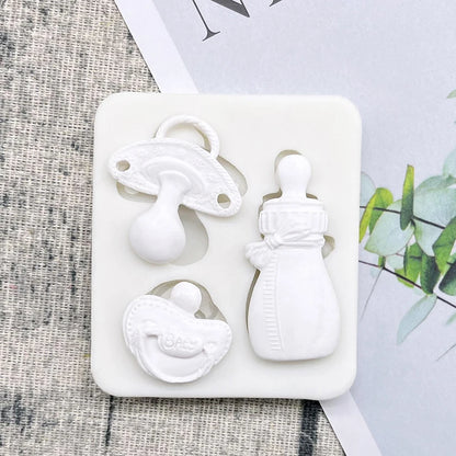 Baby Pacifier & Feeding Bottle Silicone Mold - Resin Tools for Cake Decorating and Sugarcraft - SweetPeaShop