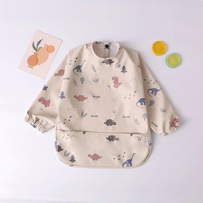 Long-Sleeve Waterproof Baby Bib with Pocket – SweetPeaShop Exclusive