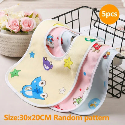 Cartoon Cotton Waterproof Baby Bib - SweetPeaShop Exclusive