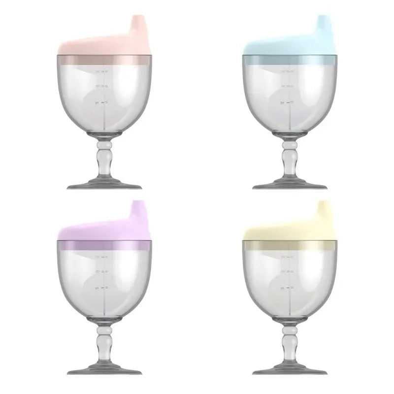 Elegant Wine Glass Baby Bottle – Inspired Infant Feeding Goblet for Effortless Milk Drinking - SweetPeaShop