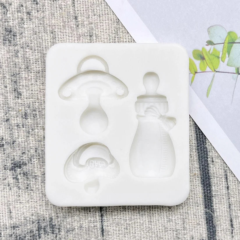 Baby Pacifier & Feeding Bottle Silicone Mold - Resin Tools for Cake Decorating and Sugarcraft - SweetPeaShop