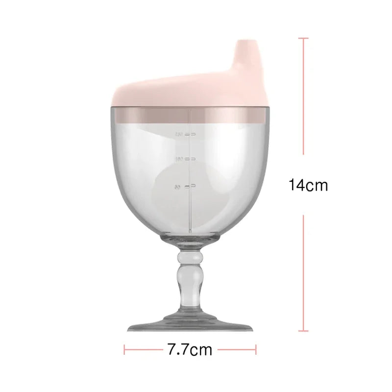 Elegant Wine Glass Baby Bottle – Inspired Infant Feeding Goblet for Effortless Milk Drinking - SweetPeaShop