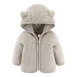 Baby Bear Ears Fleece Jacket - Winter Warmth Outerwear for Toddlers (0-2 Years) - SweetPeaShop