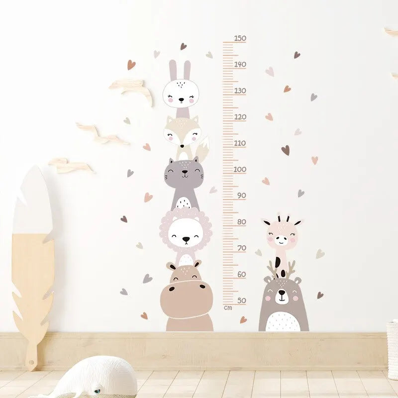 Whimsical Wall Height Chart for Kids – Adorable Baby Room Measuring Ruler - SweetPeaShop