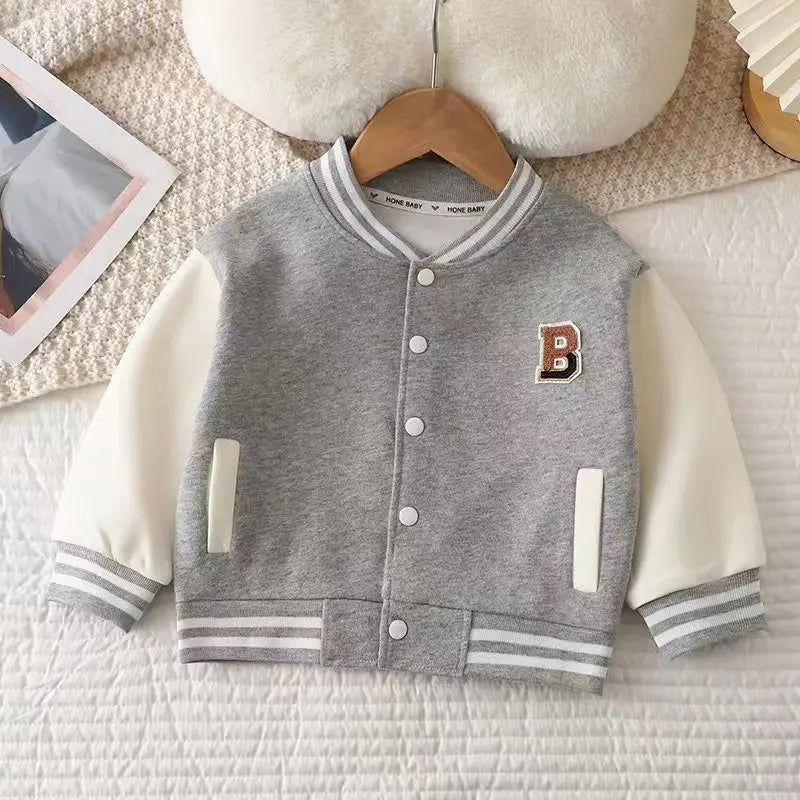 Kids Baseball Letter Jacket - SweetPeaShop Exclusive - SweetPeaShop