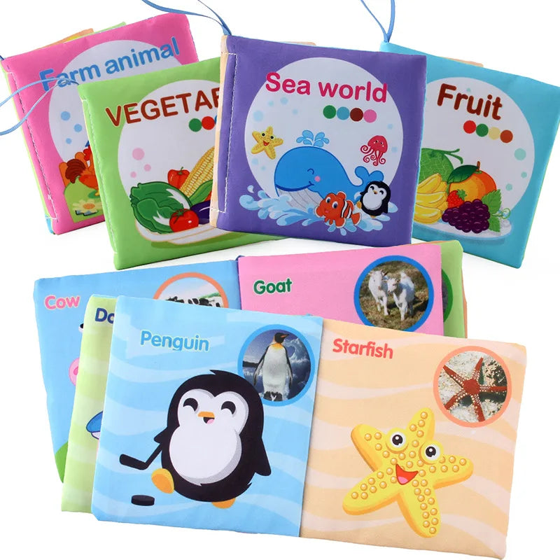 Baby Soft Cloth Animal Family 3D Cognitive Book - SweetPeaShop