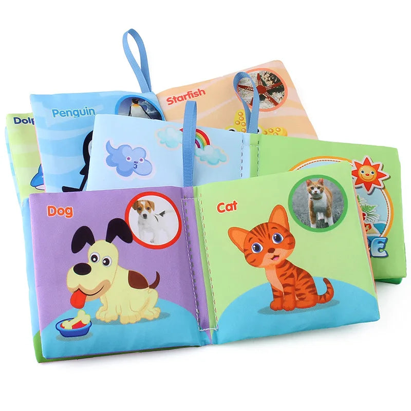 Baby Soft Cloth Animal Family 3D Cognitive Book - SweetPeaShop