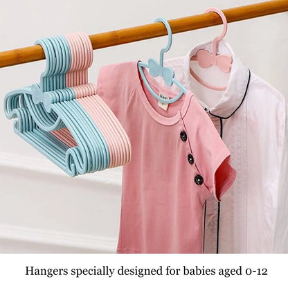 10Pcs Baby Hangers - Non-Slip Kids Baby Clothes Hangers for Infant Pants Perfect Organization for Stress-Free Moms